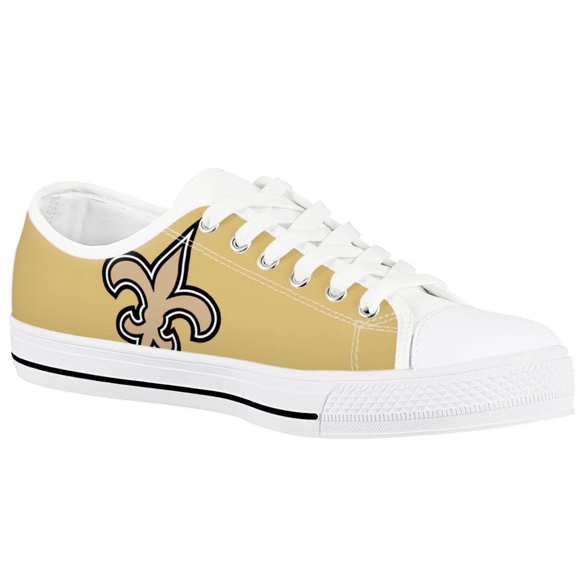 Women's New Orleans Saints Low Top Canvas Sneakers 006